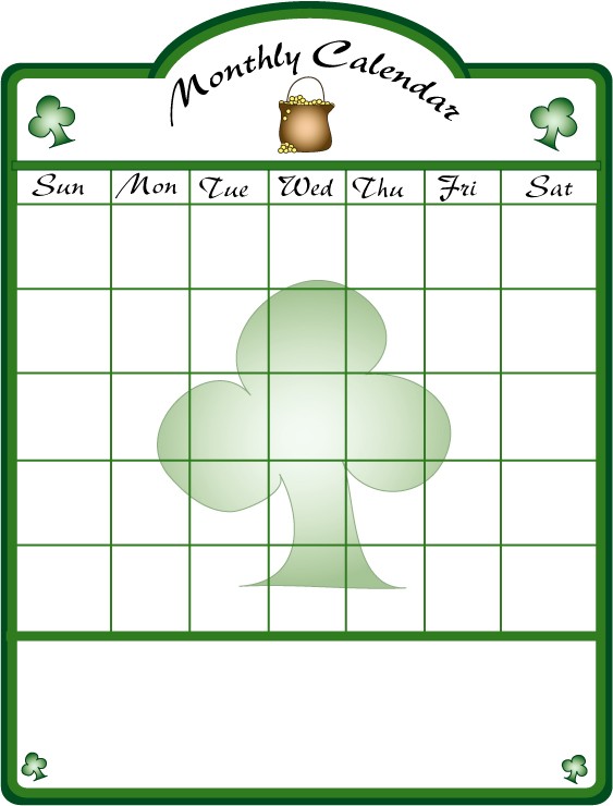 St. Patrick's Calendar Calendars