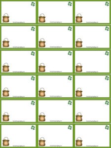St. Patrick's Label Tags Gift Tags