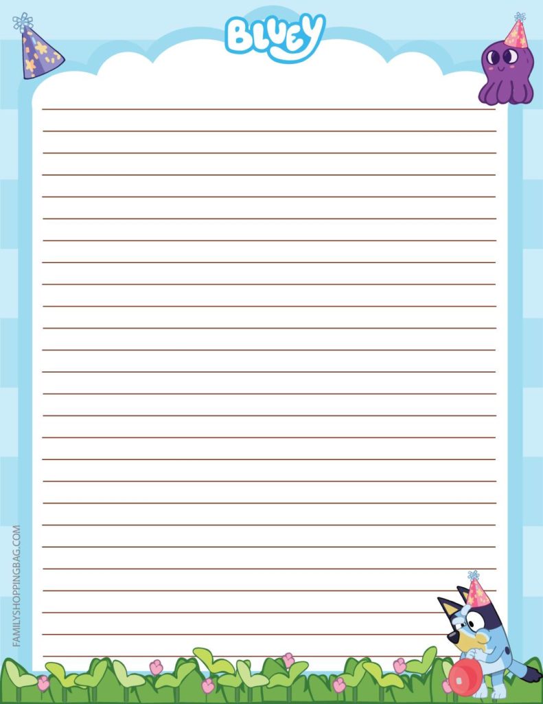 Stationery  Bluey  pdf
