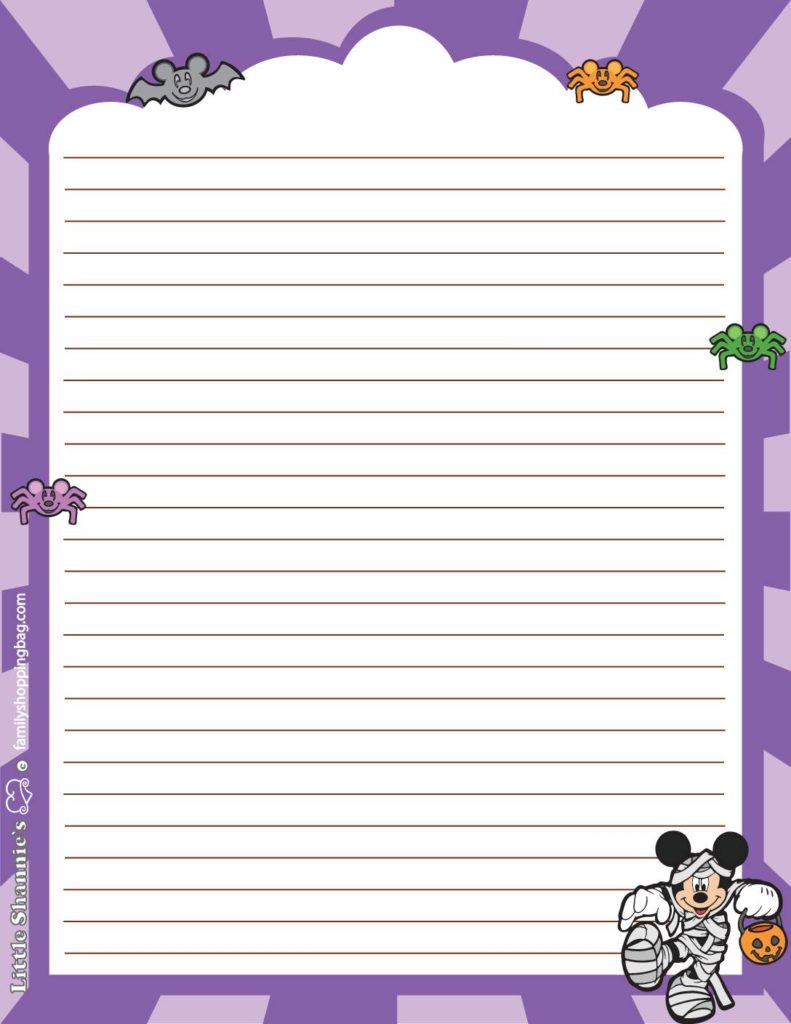 Stationery  Halloween Mickey  pdf