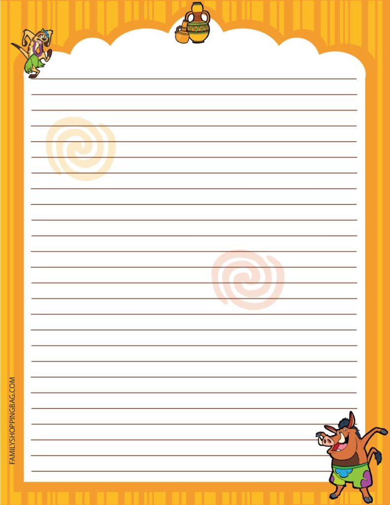 Stationery  Lion King  pdf