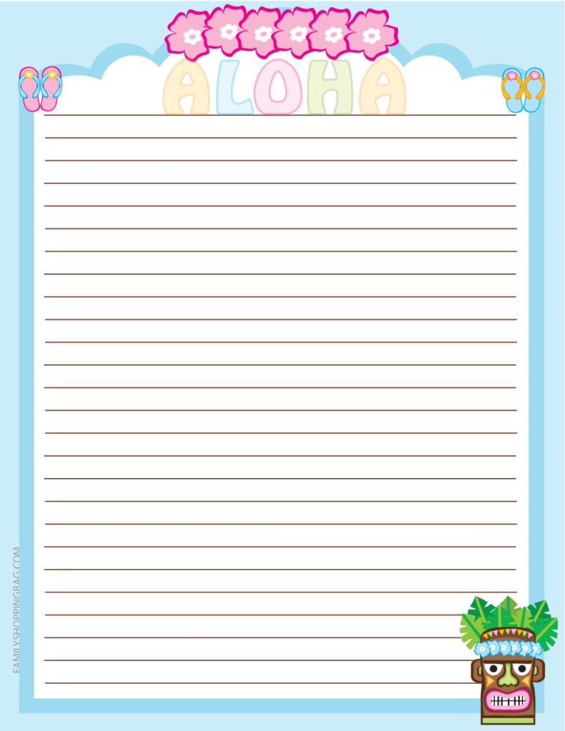 Stationery  Luau  pdf
