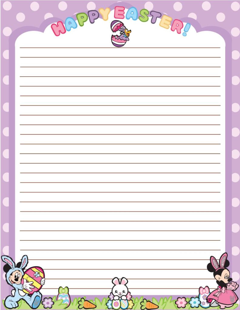 Stationery  Mickey Mouse Easter  pdf