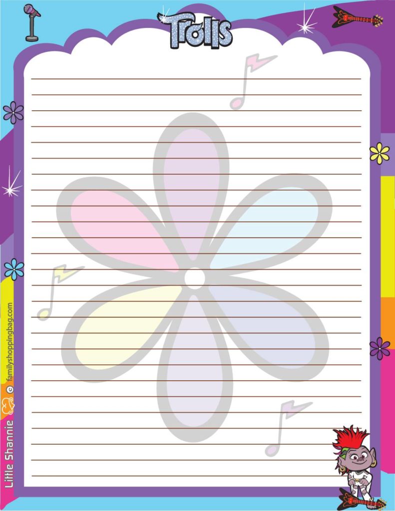 Stationery  Trolls  pdf