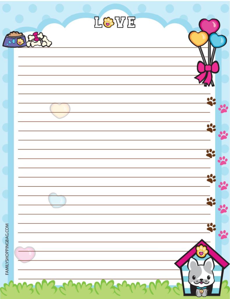 Stationery  Valentine Pups and Kittens  pdf