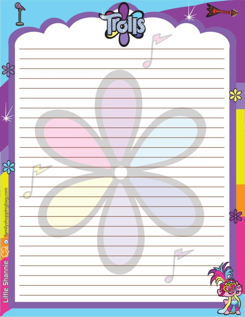 Stationery  Trolls  pdf