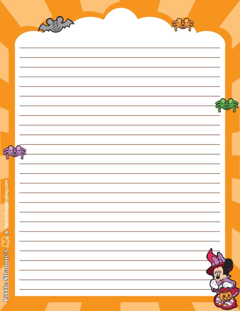 Stationery Halloween Mickey  pdf