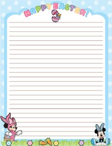 Stationery Mickey Mouse Easter