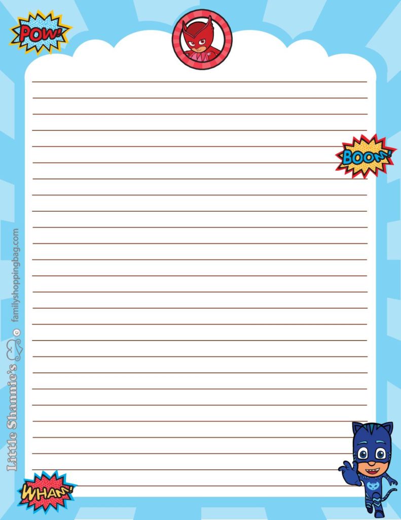 Stationery PJ Masks  pdf
