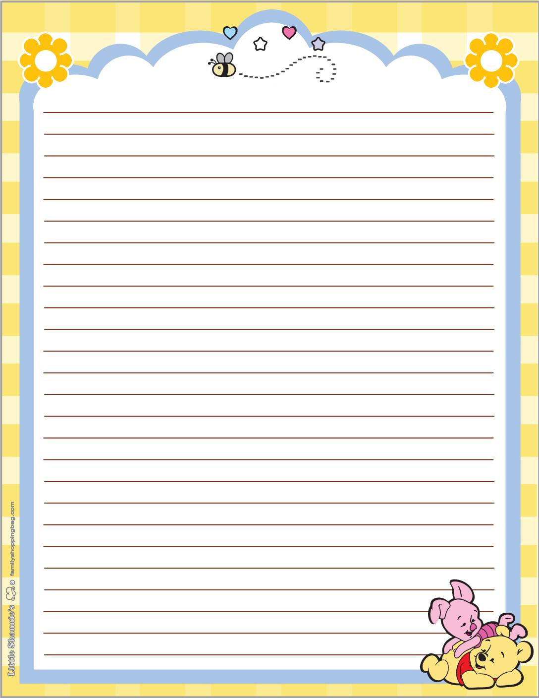 Stationery Pooh Baby Shower  pdf