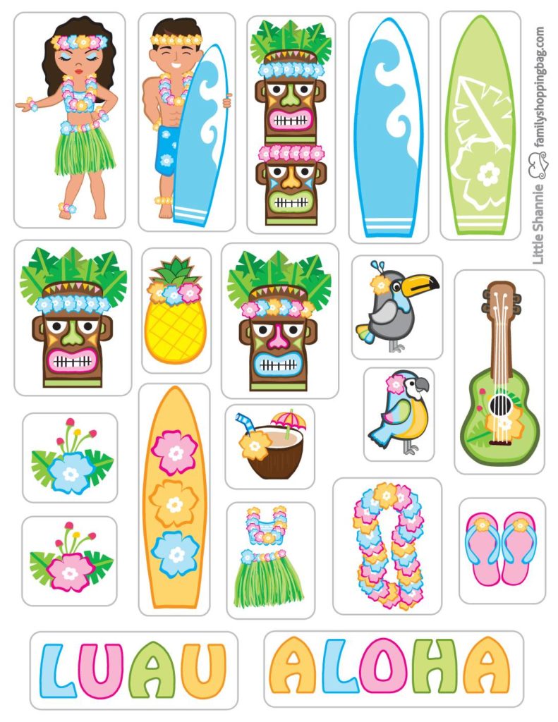 Stickers Luau  pdf