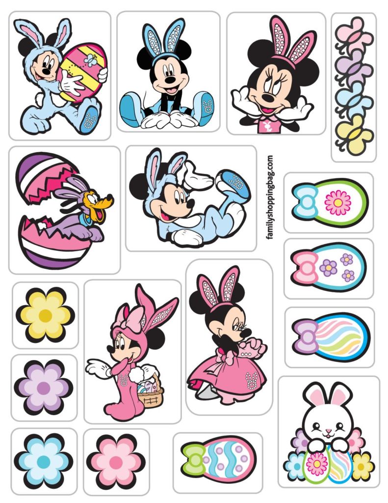 Stickers Mickey Mouse Easter  pdf