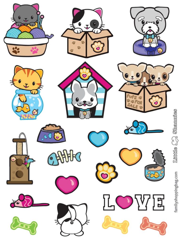 Stickers Valentine Pups and Kittens  pdf