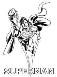 Superman Flying Coloring Pages
