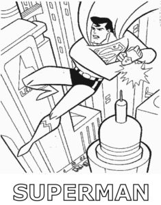 Superman Flying High Coloring Pages