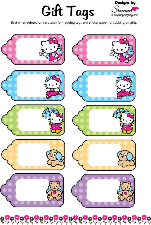 Hello Kitty Printable Tags Gift Tags