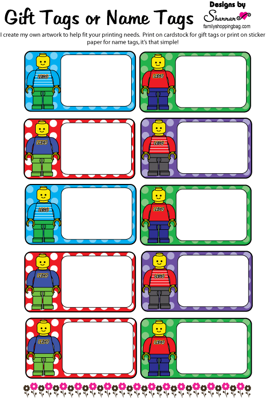 Lego Gift Tags Gift Tags