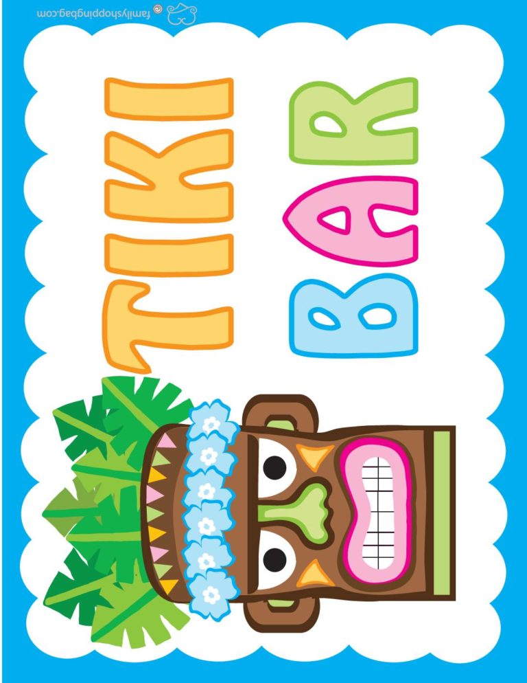 Free Printable Luau Coloring Pages and More | Lil Shannie.com