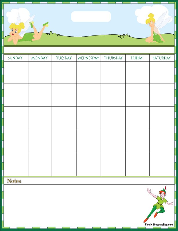 Tinker Bell Calendar