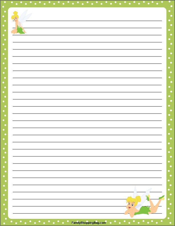 Tinker Bell Green Stationery