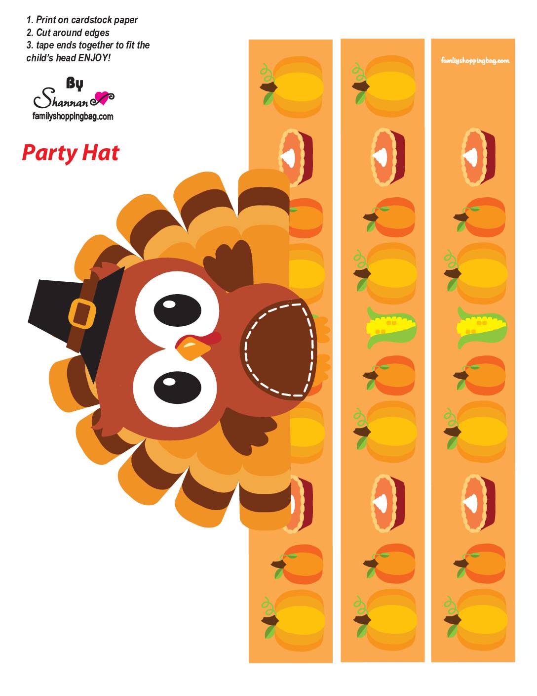 Turkey Hat 2 Thanksgiving Party Hats