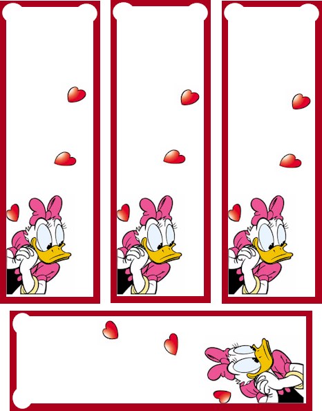 Valentine Daisy Duck Bookmark