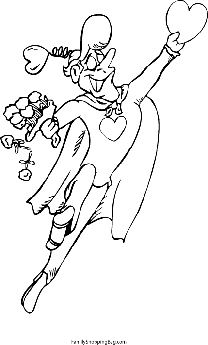 Valentine Man Coloring Pages