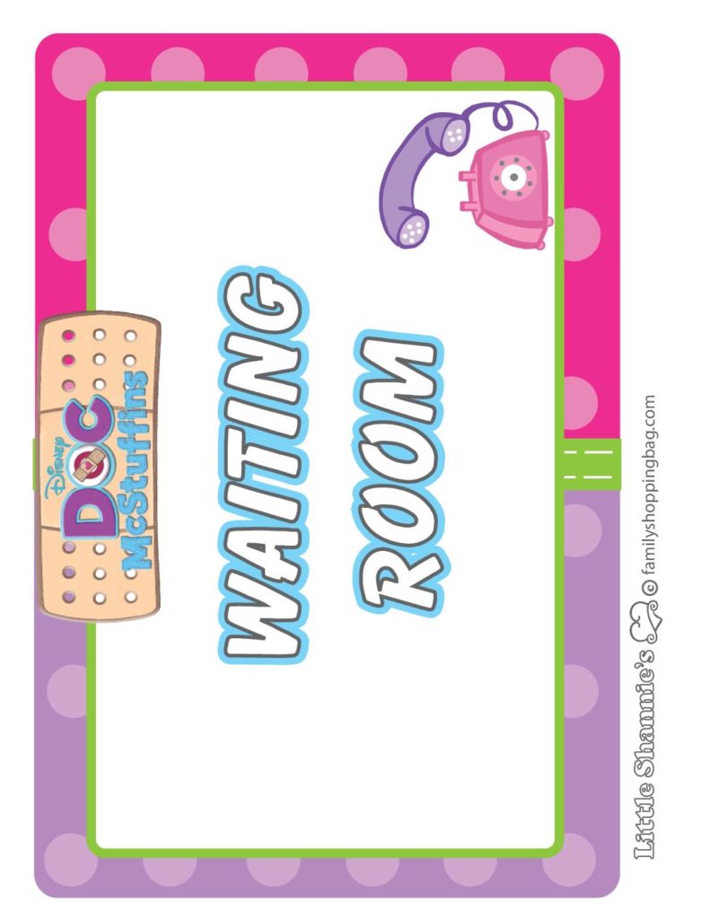 Wait Room Sign Doc Mcstuffins  pdf