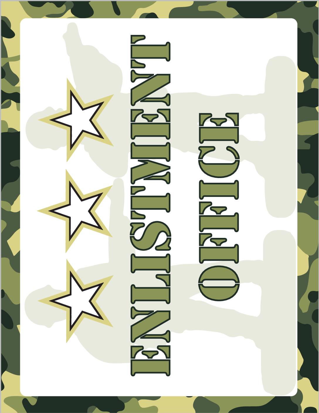 Wall Sign 2 army Labels