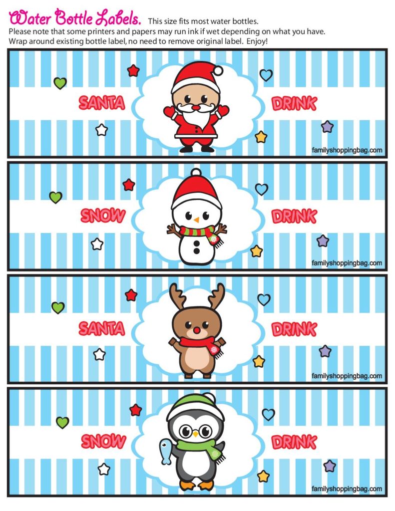 Water Bottle Christmas  pdf