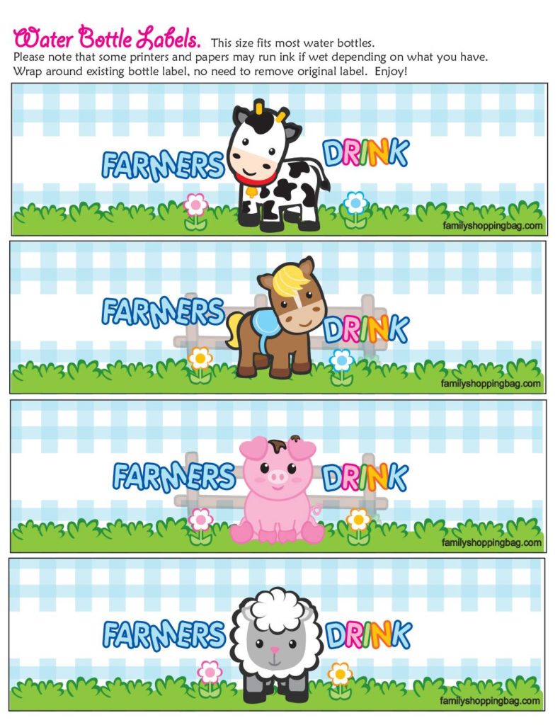 Water Bottle Label Farm  pdf