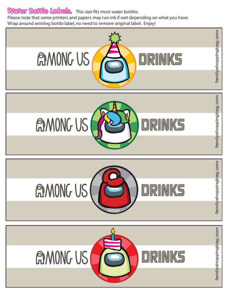 Water Bottle Labels Among US  pdf