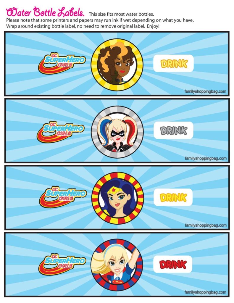 Water Label DC Super Hero Girls  pdf