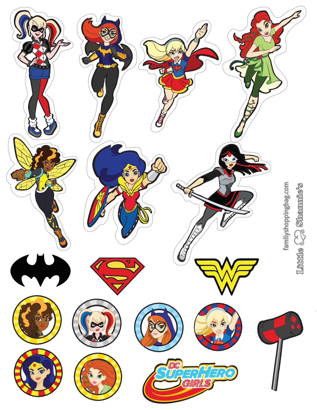Water Label DC Super Stickers