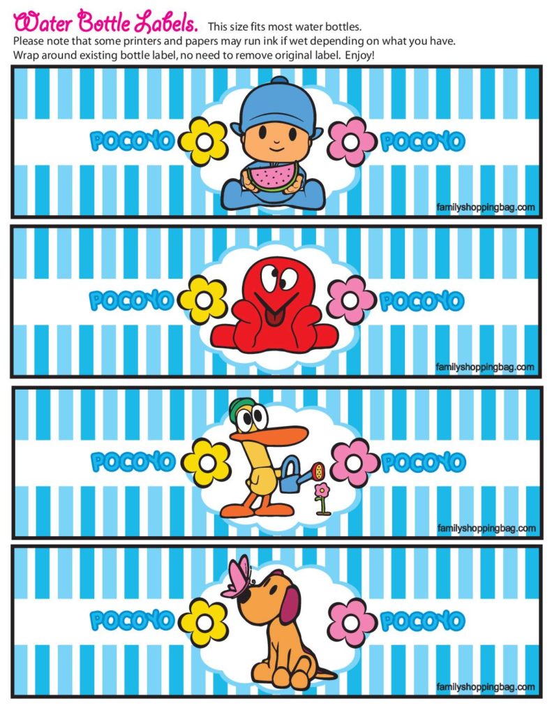 Water Label Pocoyo  pdf