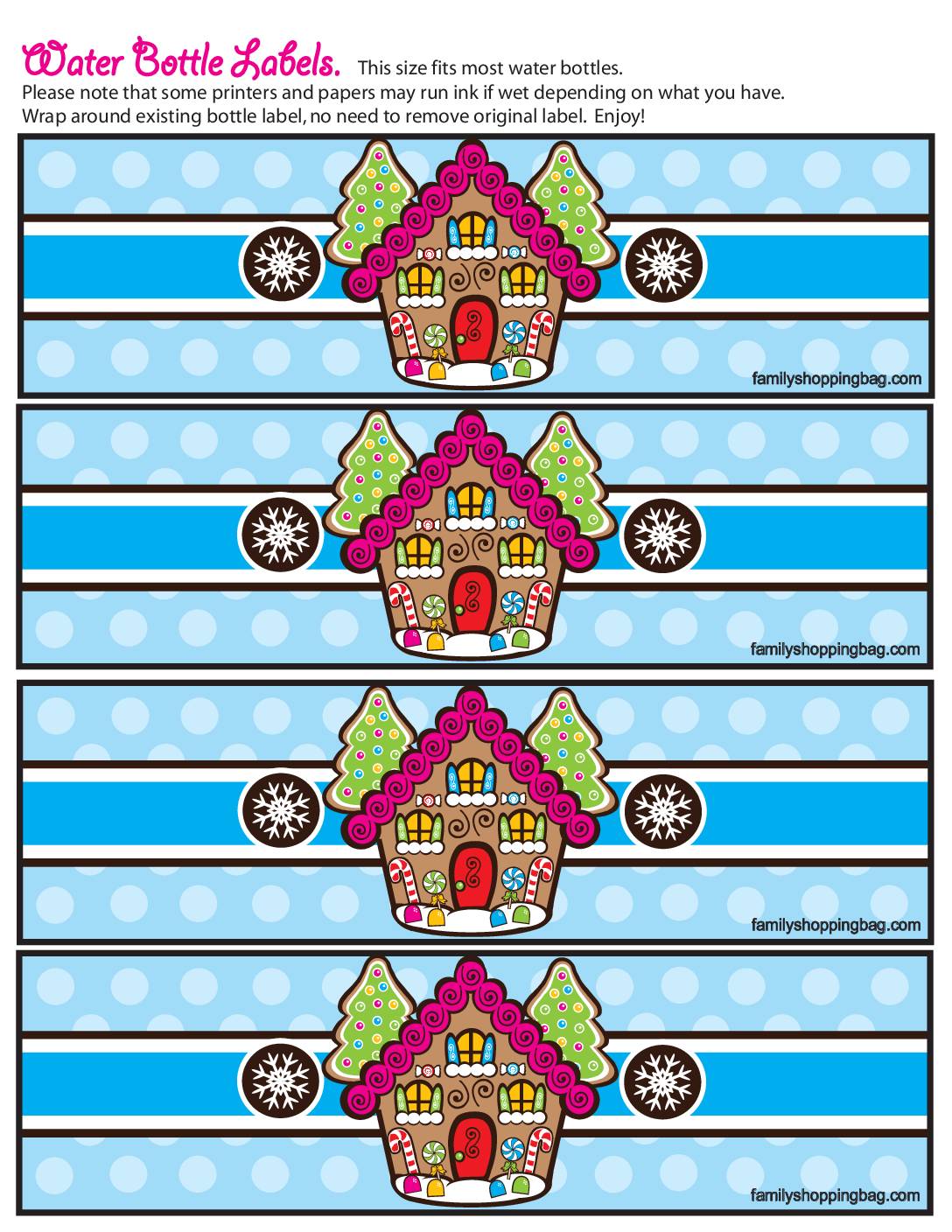 Water Labels Christmas  pdf