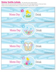 Water Labels Moms Spa Day  pdf