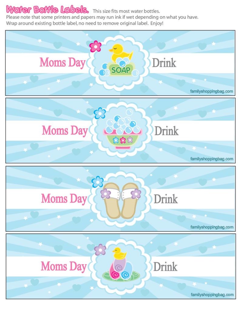 Water Labels Moms Spa Day  pdf