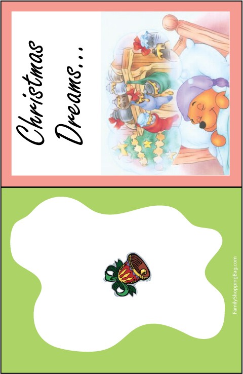 Winnie Christmas Card 3 Invitations