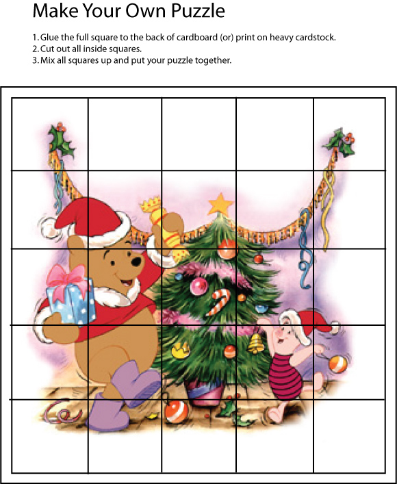 Winnie Pooh Holiday Puzzle Games