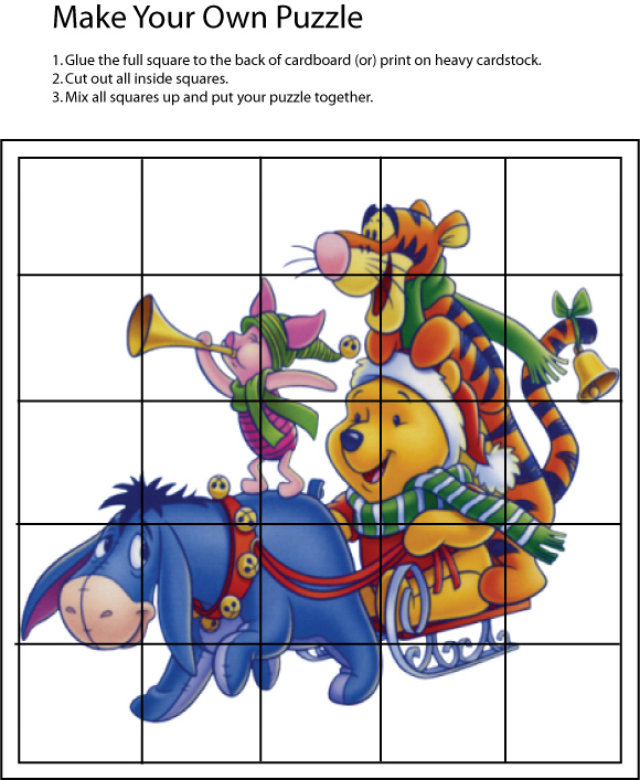 Winnie Pooh Holiday Puzzle 2