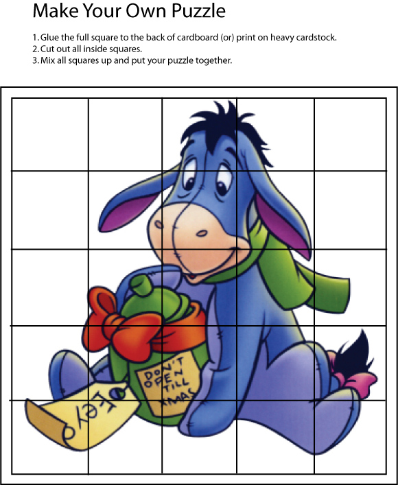 Winnie Pooh Holiday Puzzle 3 Games