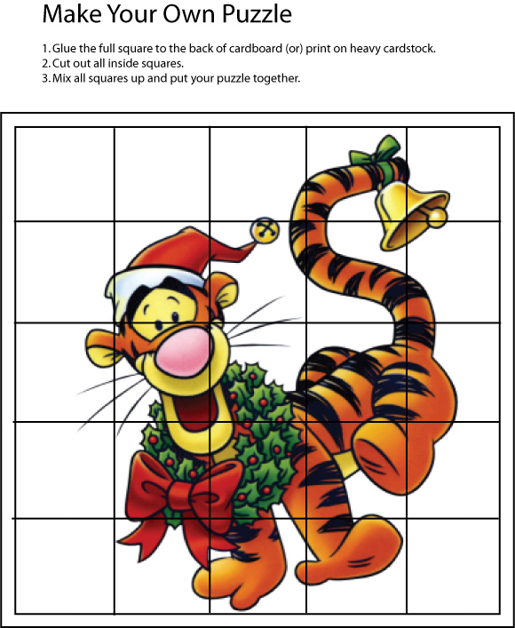 Winnie Pooh Holiday Puzzle 4 Games