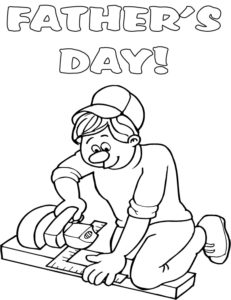 Working Dad Coloring Pages
