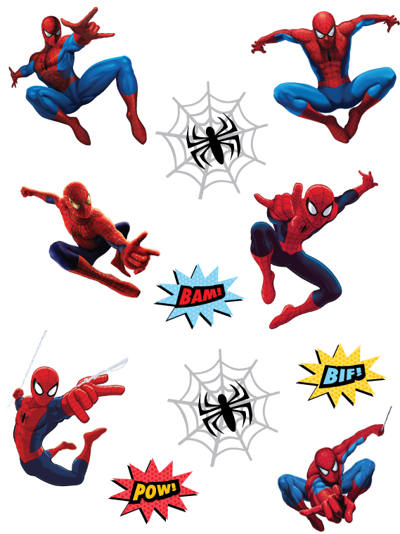 10x15cm Spiderman Glitter Sticker Sheet 4x6'' 