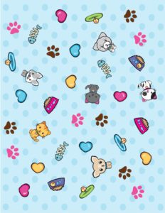 Wrap Paper Valentines Pups and KIttens  pdf