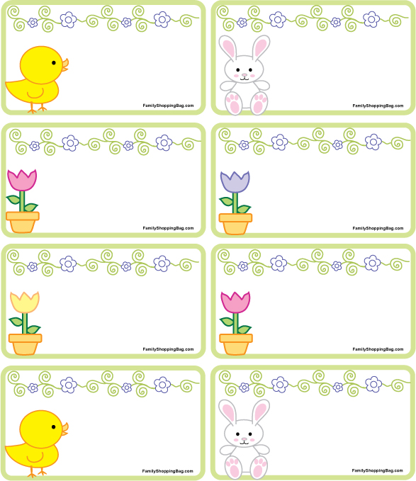 Bunny and Chicks Gift Tags