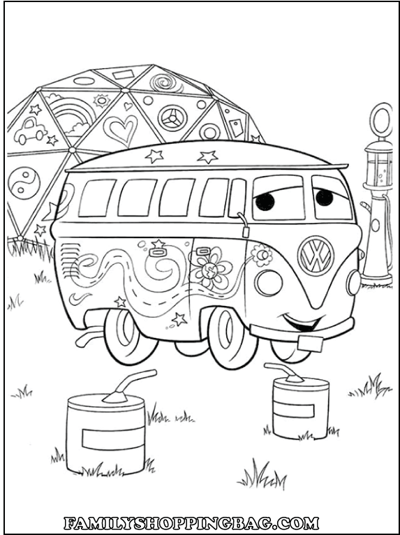 Cars Color Page 1 Coloring Pages