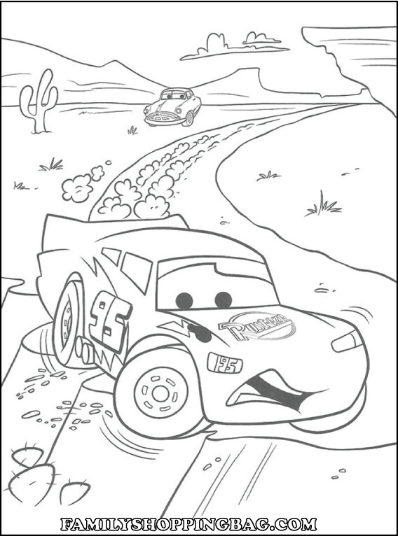 Cars Color Page 2 Coloring Pages