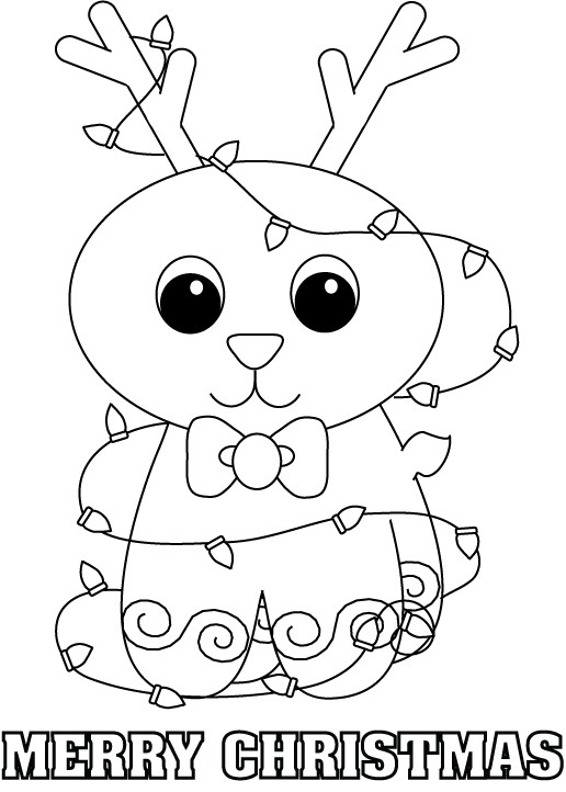 Rudolph Color Page Coloring Pages